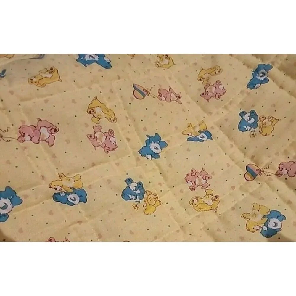 Handmade Baby/Toddler quilt Bears With Care Bears Backing 50x36